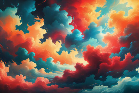 A Colorful Clouds in the Sky Background