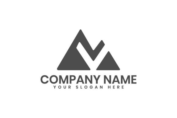 Abstract Mountain V Shape Vector Logo