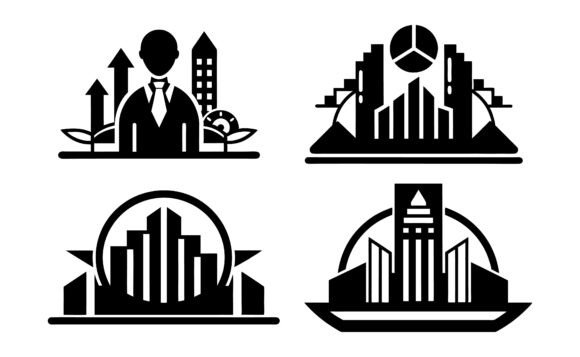 Business Graphic Silhouette Icon Bundle