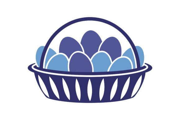 Easter Egg Basket Silhouette Icon: A Versatile Design for Creative Projects