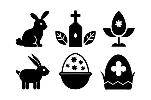 Easter Icon Silhouette Vector Bundle: A Versatile Tool for Creative Projects