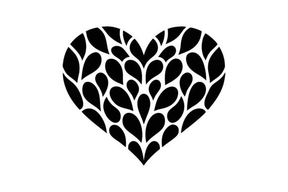 Heart Pattern Silhouette Vector Icon: A Versatile Design for Every Need