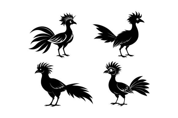 Hoatzin Bird Silhouette Vector Bundle: A Unique Design Resource for Creators and Businesses