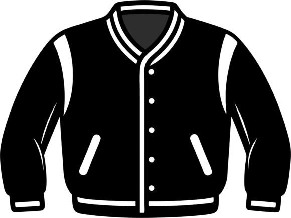 Letterman Jacket Silhouette Icon: A Versatile Design for Modern Use