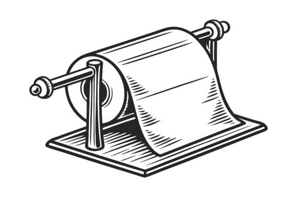 Paper Towel Silhouette Icon