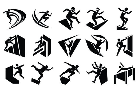 PARKOUR Silhouette Vector for Creative and Practical Use