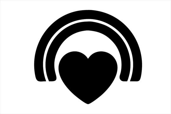Rainbow Heart Silhouette Icon: A Versatile Design for Modern Creativity