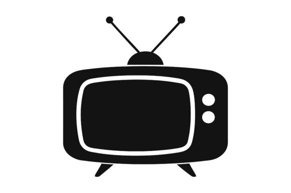 Retro TV Silhouette Vector Icon: A Timeless Design for Modern Use