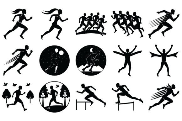 Runner: A Versatile Silhouette Vector for Creative and Commercial Use