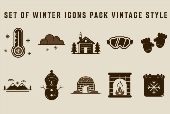 Set of Isolated Winter Icons Pack: A Versatile Design Resource for Creative Projects
