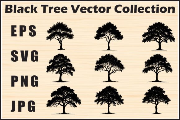 Silhouette Tree Vector Clipart Pack: A Versatile Tool for Creative Projects