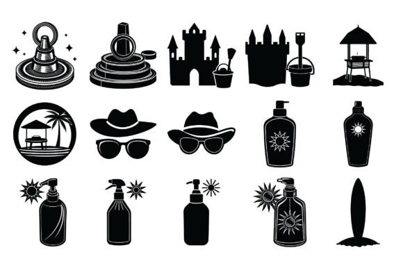 Summer Silhouette Vector -Vol 7: A Strategic Asset for Creative and Professional Use