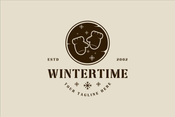 Winter Gloves Logo Vintage Vector: A Retro Design for Modern Businesses